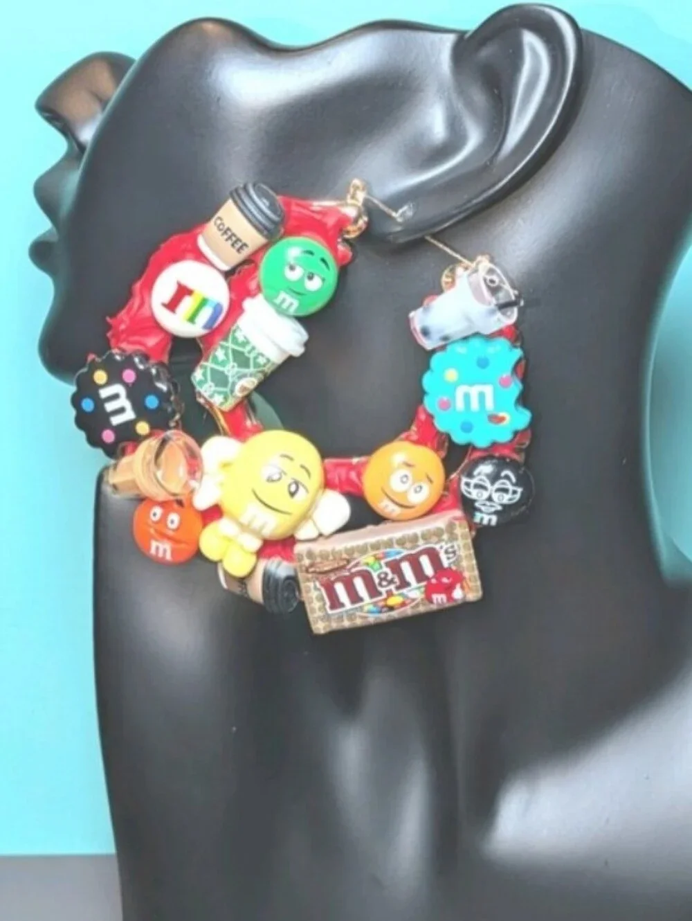 Hand Crafted Multicolor Candy Charm Statement Earrings